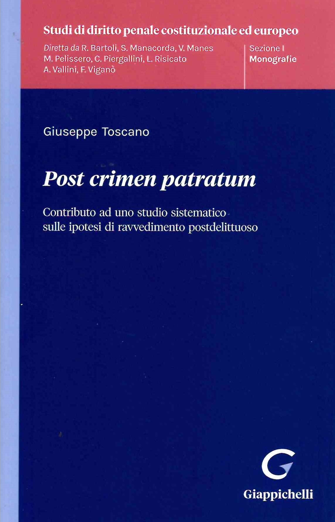 Post crimen patratrum - Toscano