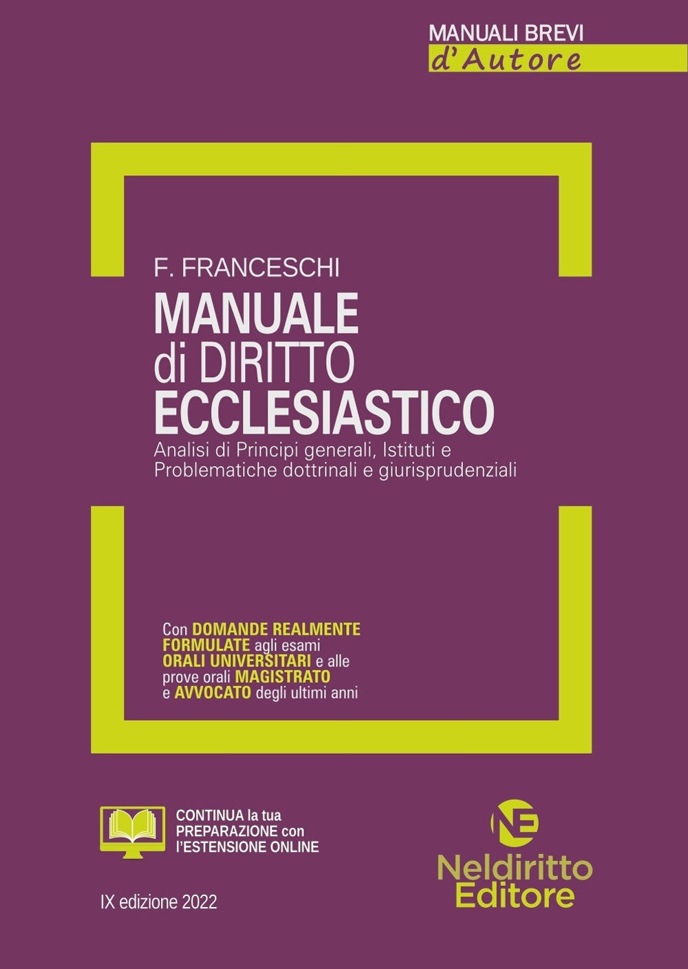 Manuale breve di diritto ecclesiastico - Franceschi