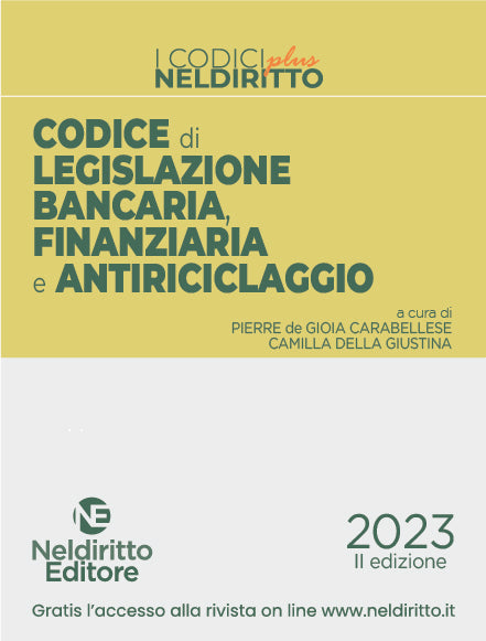 Codice legislazione bancaria plus 2023 - De Gioia Carabellese