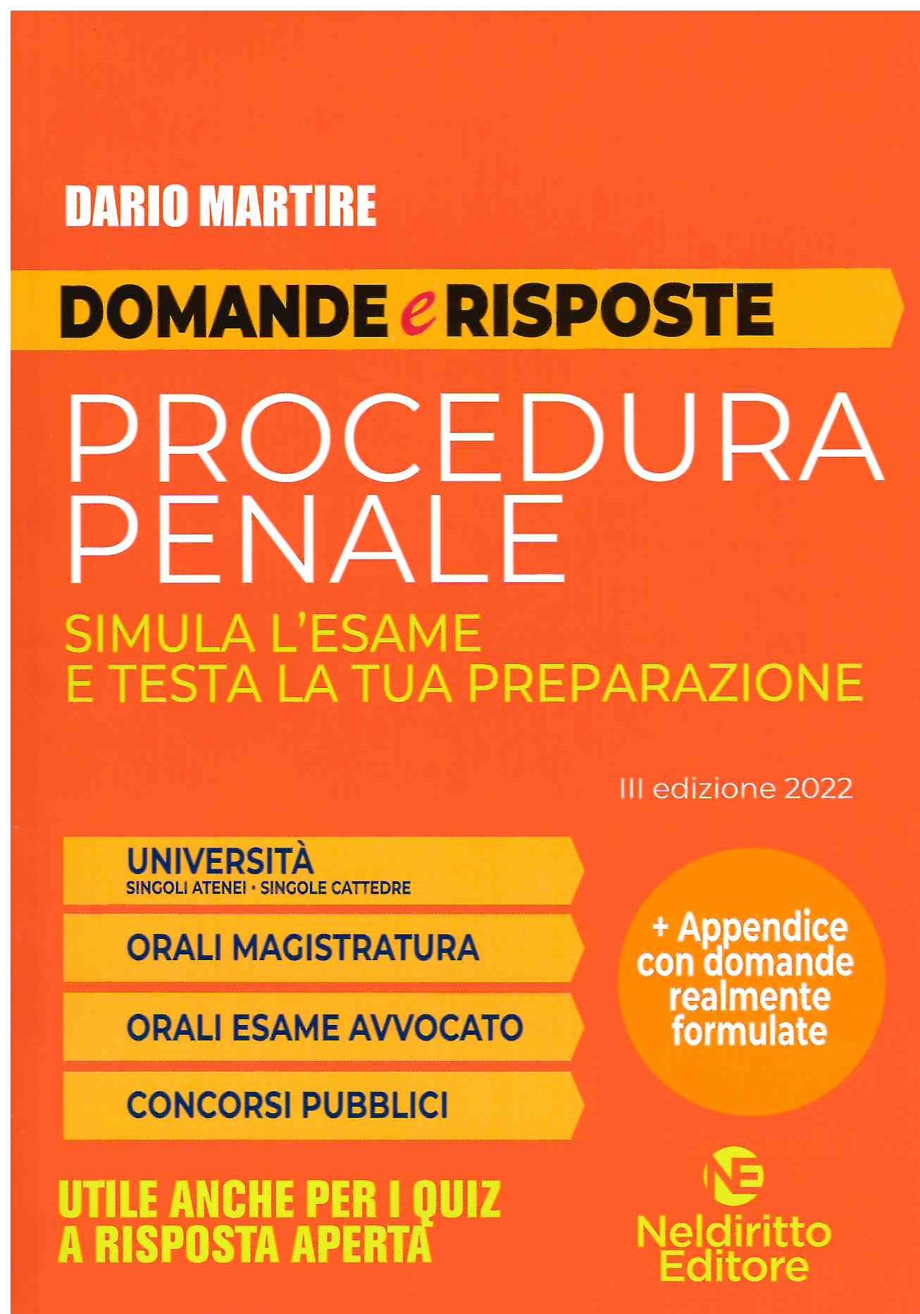 Domande risposte dir.proc.penale - Martire