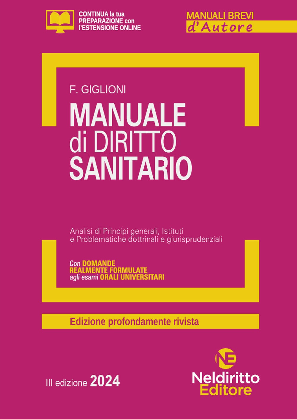 Manuale diritto sanitario 2024 3ed. - M38 Giglioni