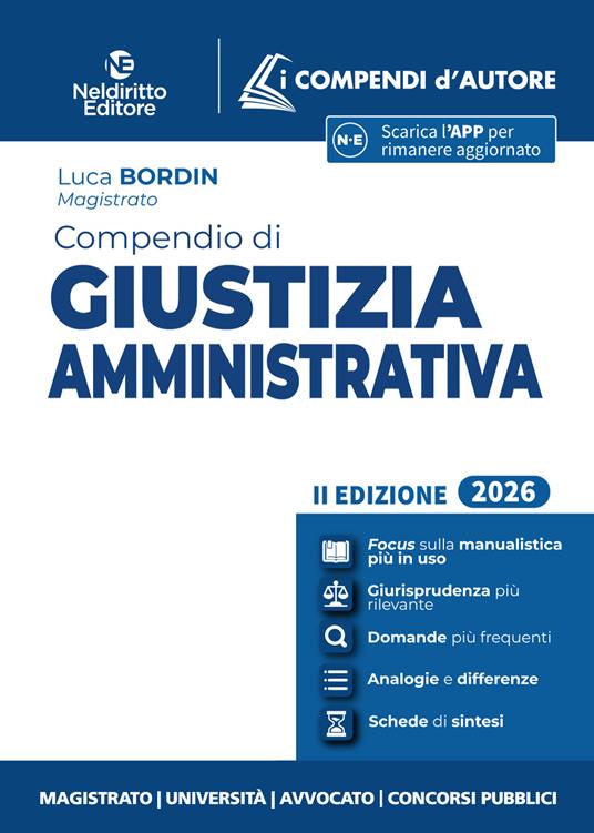 Compendio di giustizia amministrativa 2026 - Luca Bordin
