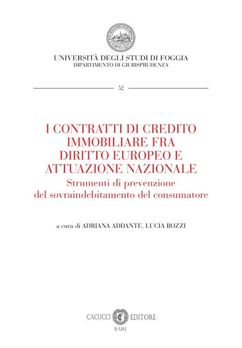 Contratti di credito immobiliare - Addante