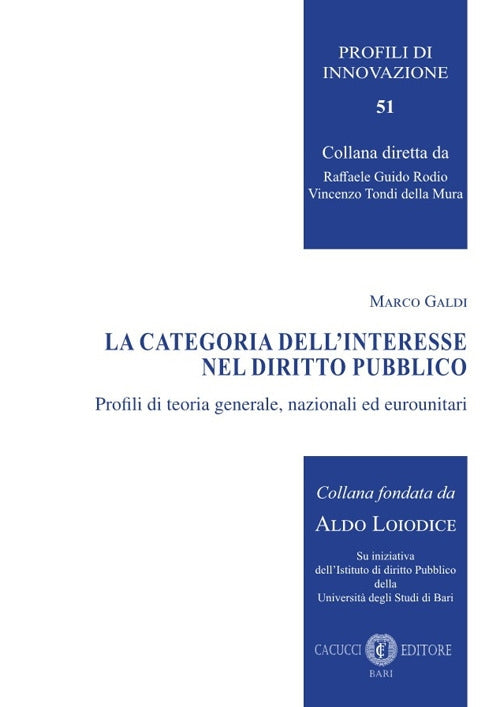 Categoria interesse diritto pubblico - Galdi