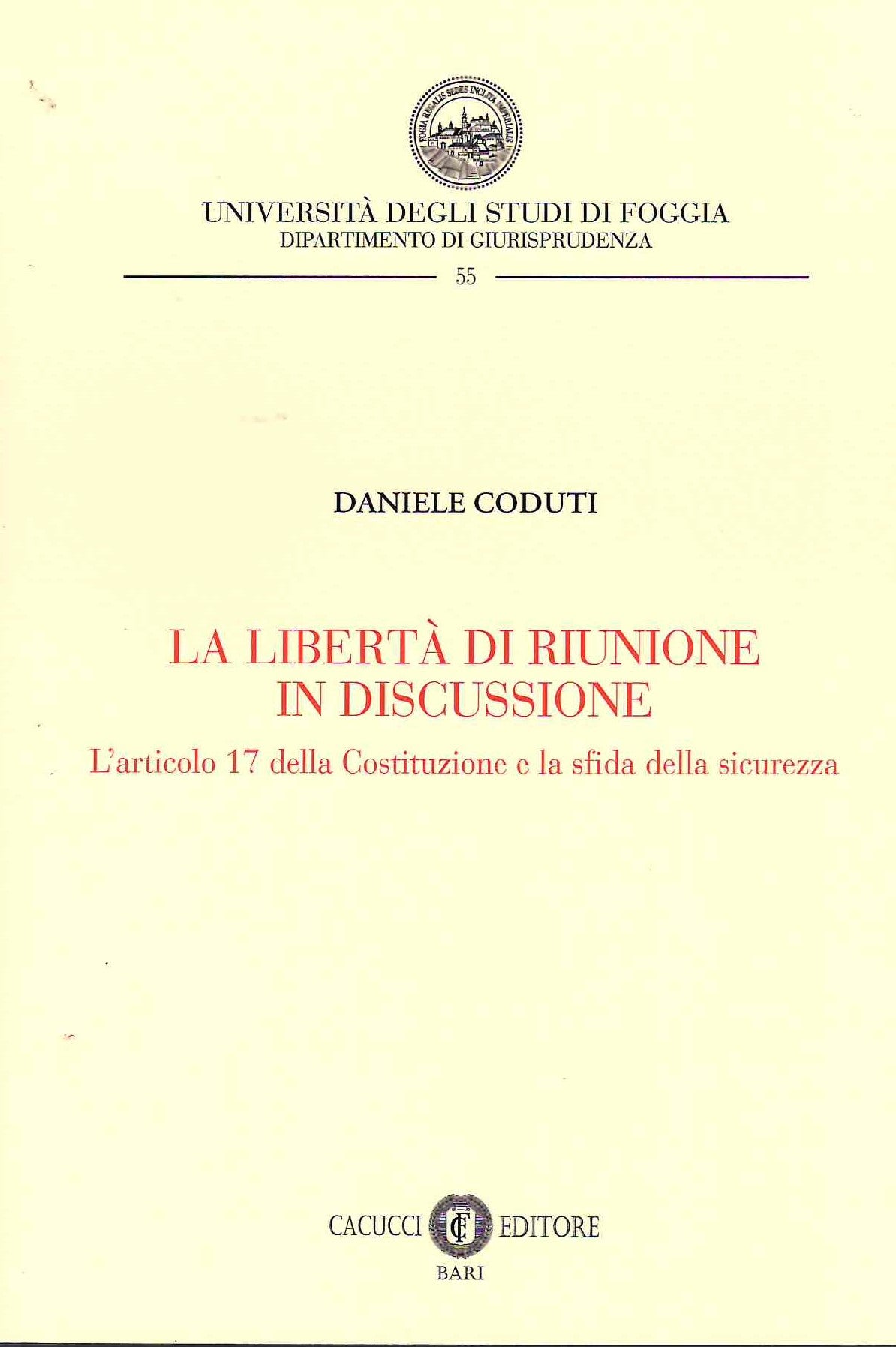 Liberta' di riunione in discussione - Coduti