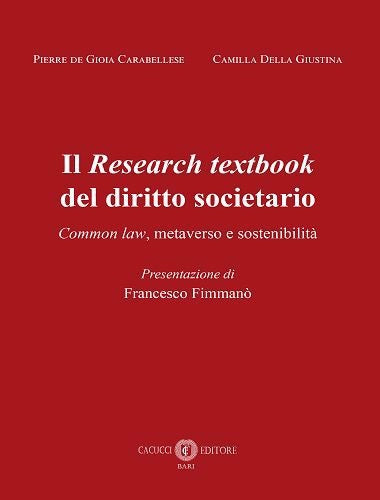 Research textbook del diritto societario - De Gioia Carabellese