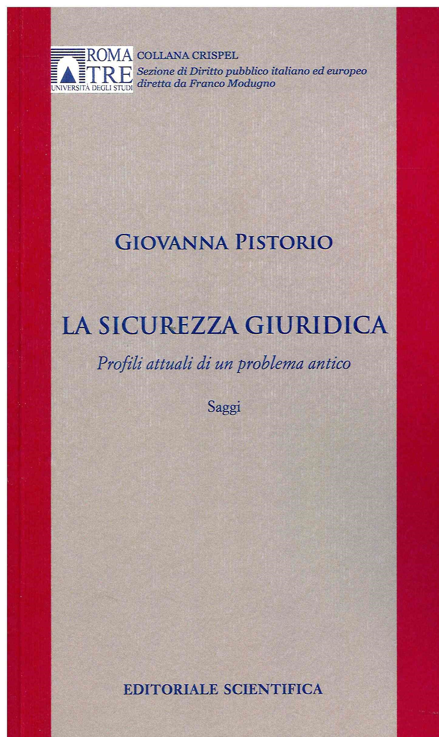 SICUREZZA GIURIDICA - PISTORIO