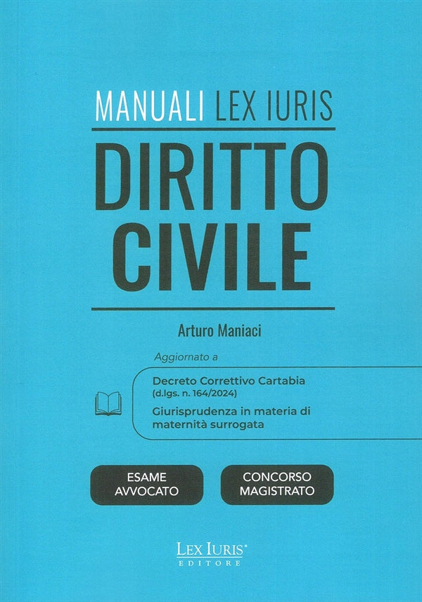 Manuale di Diritto Civile 2025 - Maniaci