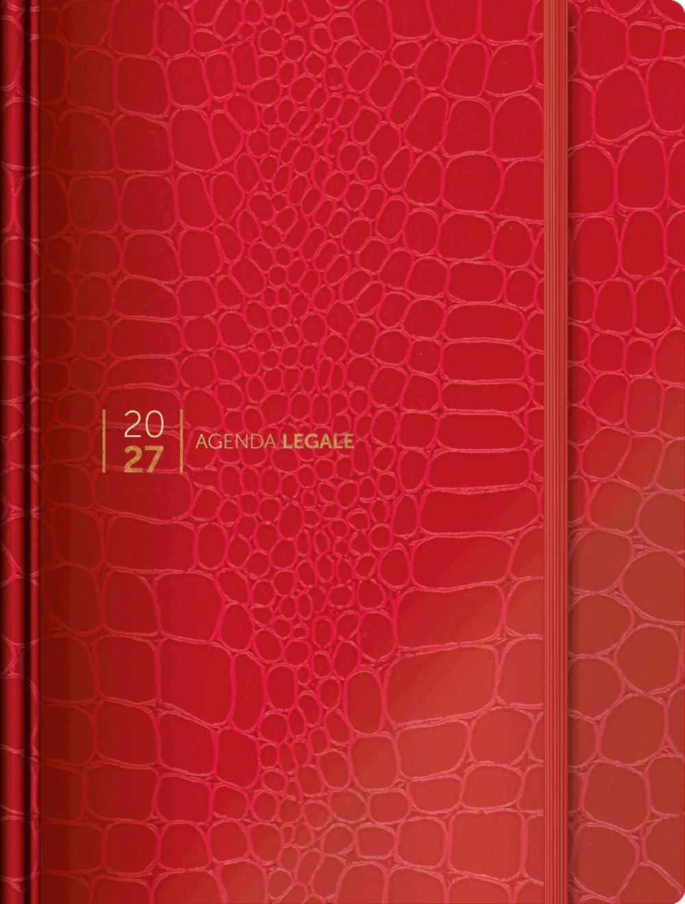 Agenda Legale SIMONE 2027 - Croco Red (con App Agenda Legale PRO)