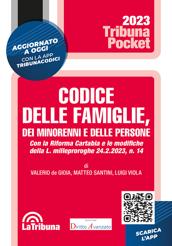 Codice delle famiglie, dei minorenni e delle persone 2024 (V. De Gioia) - La Tribuna Pocket - 9788829113545