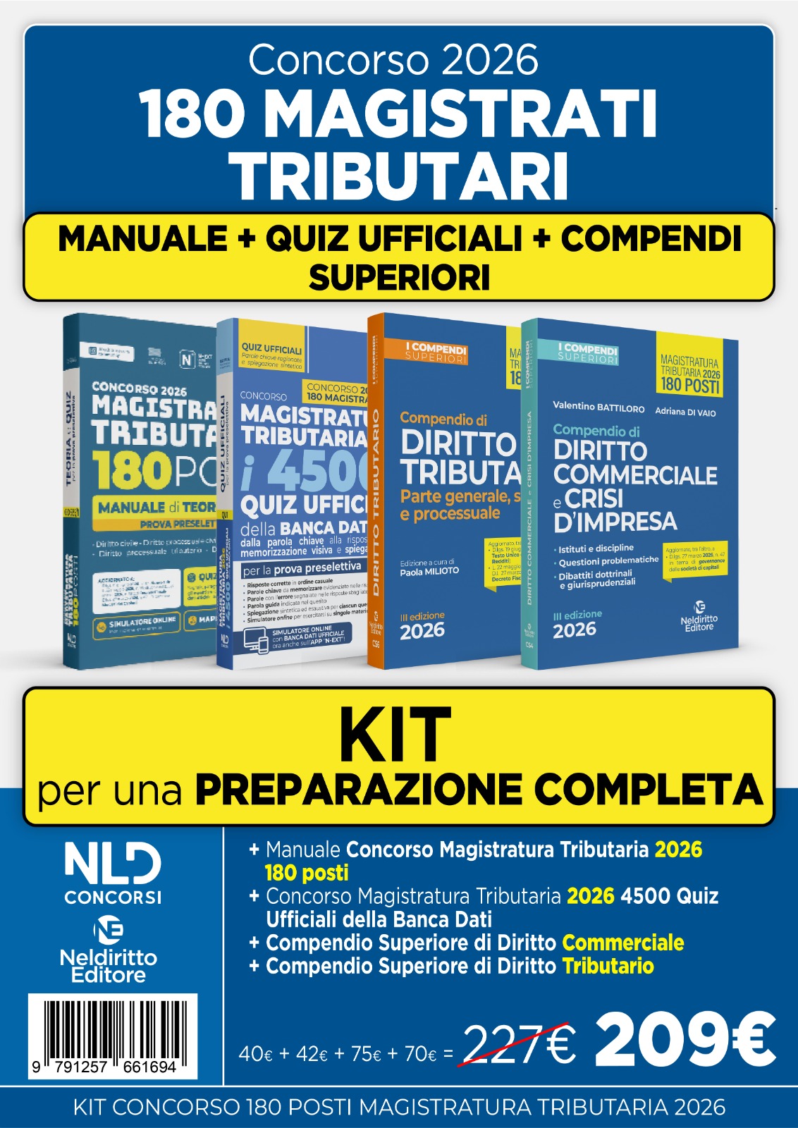 OFFERTA KIT Concorso 180 Magistrati Tributari 2026