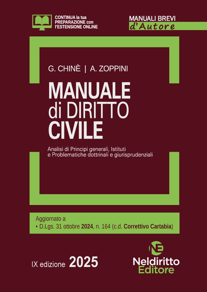 Manuale breve di diritto Civile 2025 - Chinè, Zoppini