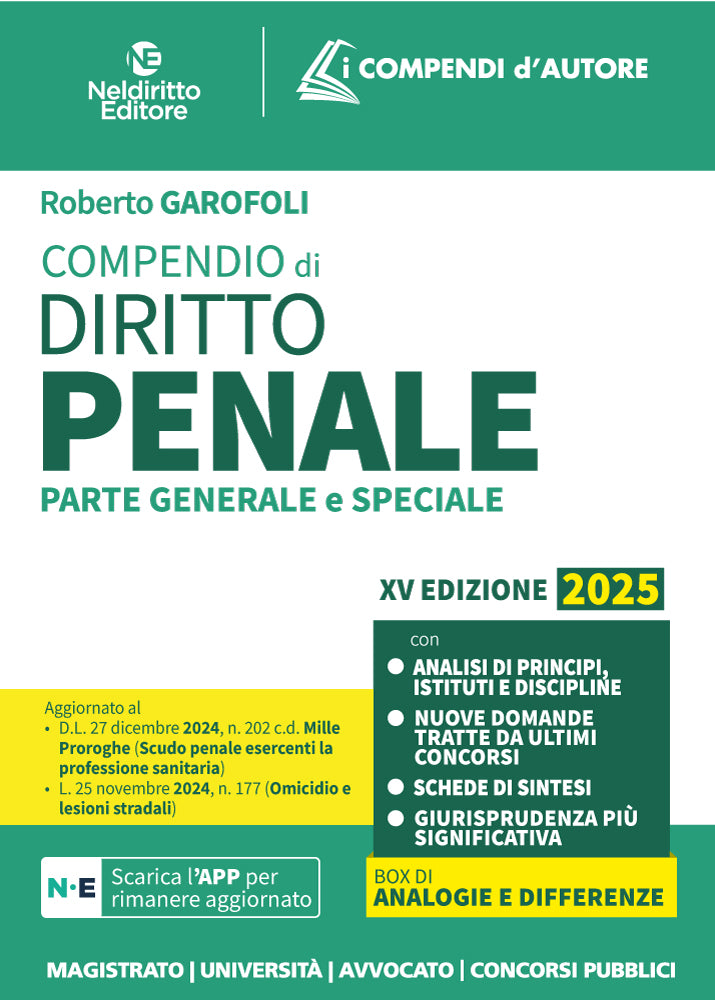 Compendio di Diritto Penale Parte Generale e Speciale 2025 - Garofoli