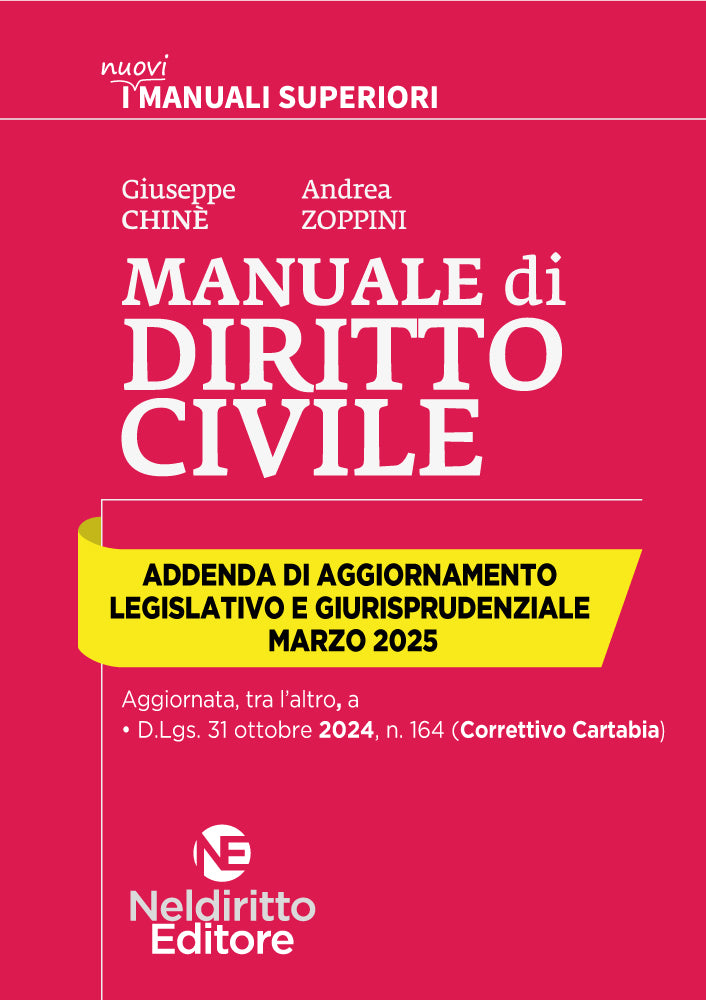 Addenda di aggiornamento Manuale superiore di Civile Marzo 2025 - Chinè, Zoppini