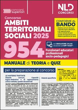 Concorso ATS (Ambiti Territoriali Sociali) per 954 Funzionari Educatori Professionali Socio Pedagogici. Manuale con Teoria e Quiz Conforme al bando