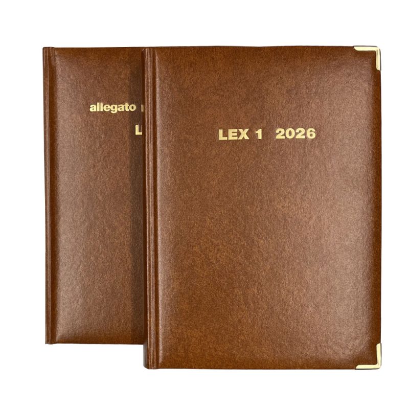 Agenda Legale LEX1 in 2 Volumi 2026 - Cuoio