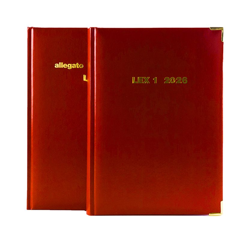 Agenda Legale LEX1 in 2 Volumi 2026 - Rosso