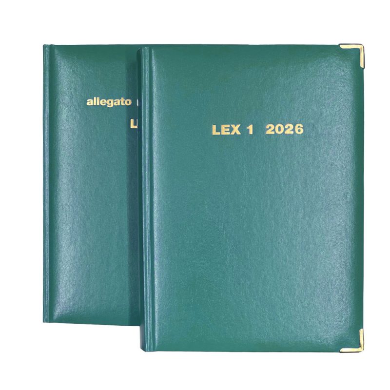 Agenda Legale LEX1 in 2 Volumi 2026 - Verde Petrolio