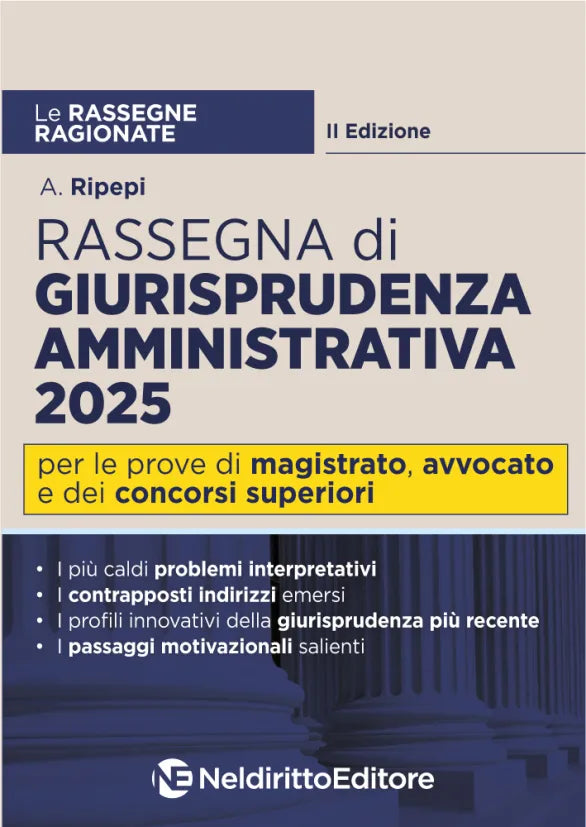 RASSEGNA DI GIURISPRUDENZA AMMINISTRATIVA 2025 - Ripepi