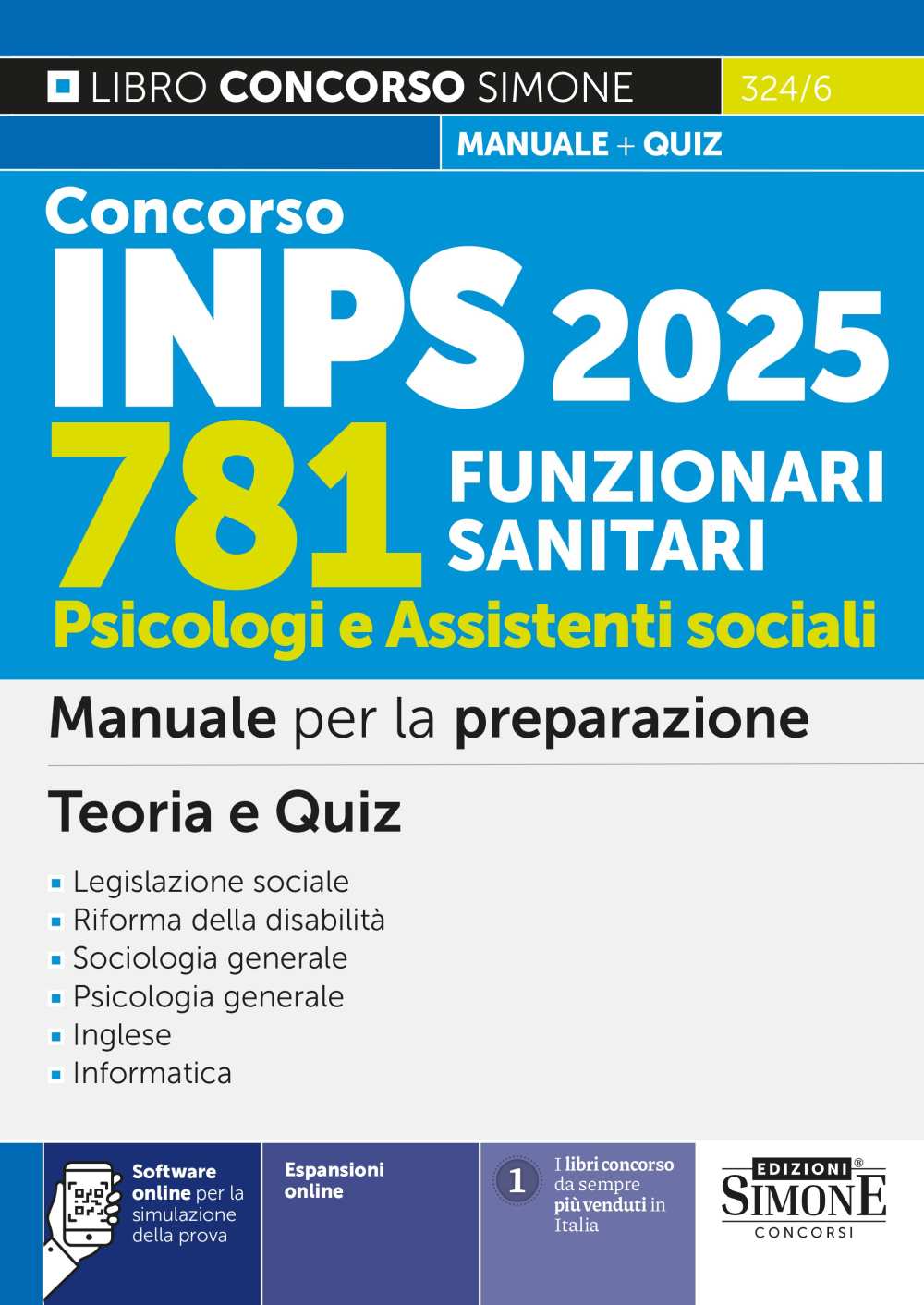 Concorso INPS 2025 – 781 Funzionari Sanitari – Psicologi e Assistenti sociali – Manuale