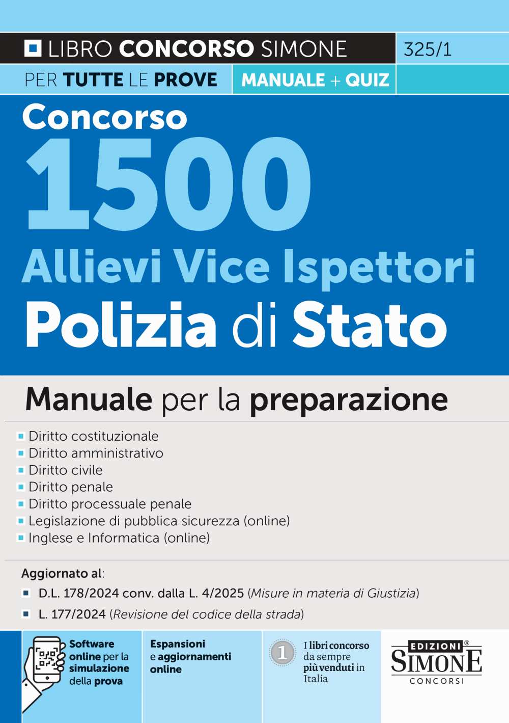 Concorso 1500 Allievi Vice Ispettori Polizia di Stato – Manuale 2025