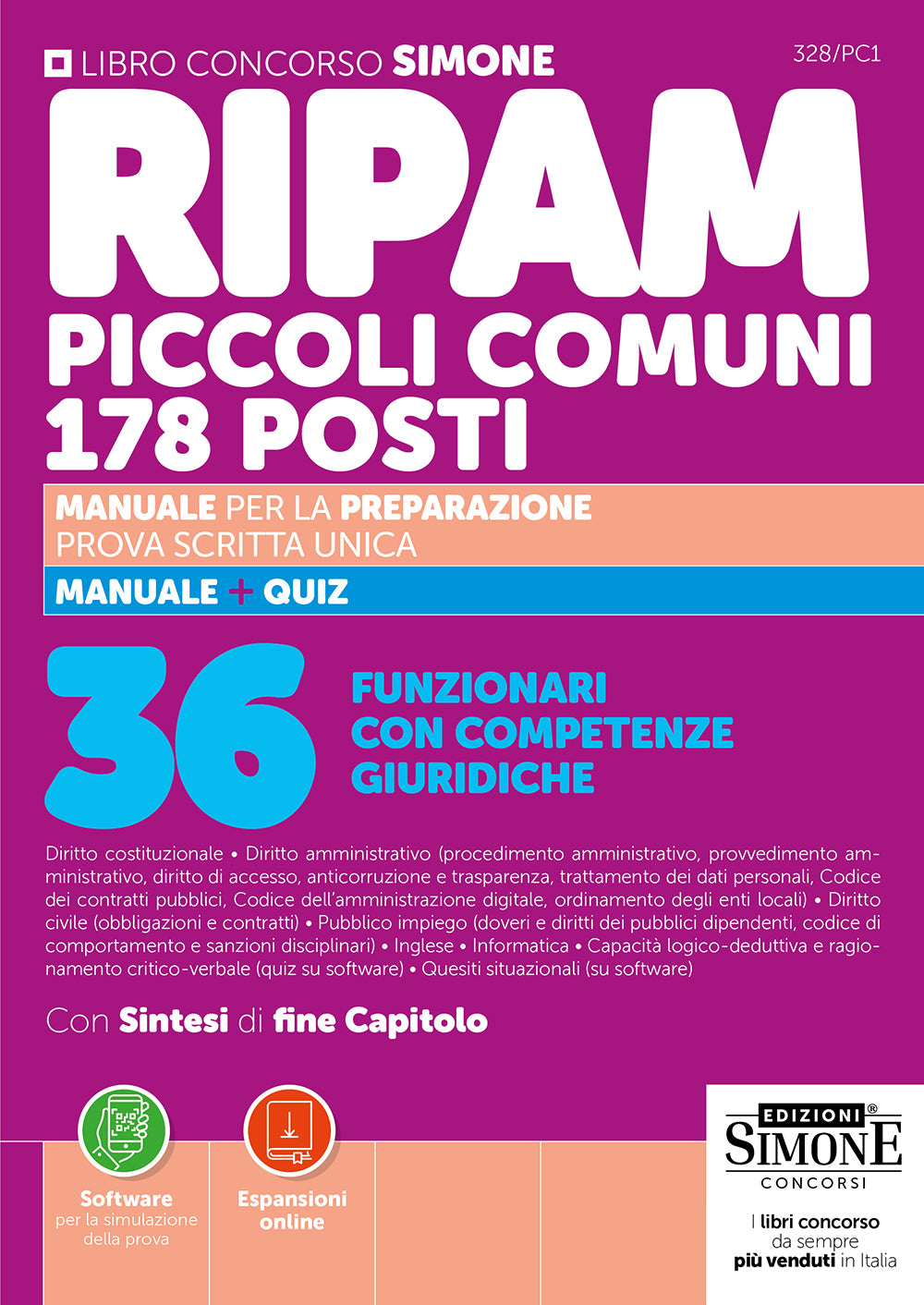 Concorso RIPAM Piccoli Comuni 178 posti – 36 Funzionari con competenze giuridiche – Manuale