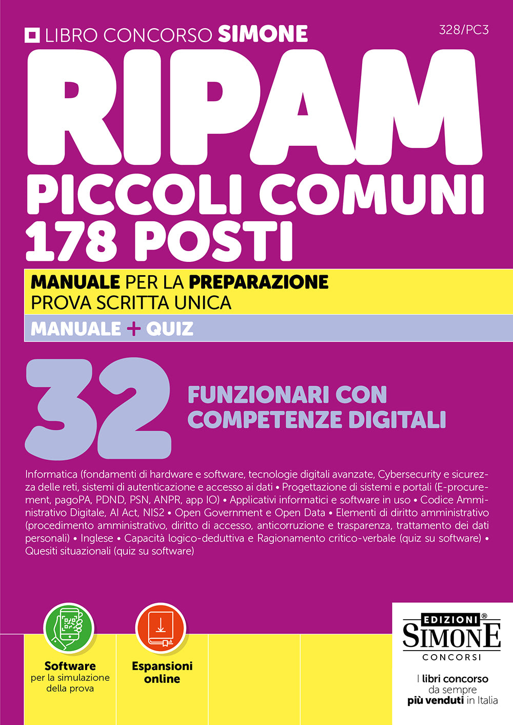 Concorso RIPAM Piccoli Comuni 178 posti – 32 Funzionari con competenze digitali – Manuale