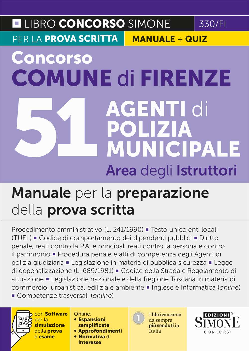 Concorso Comune Firenze – 51 Agenti di polizia municipale – Area Istruttori – Manuale