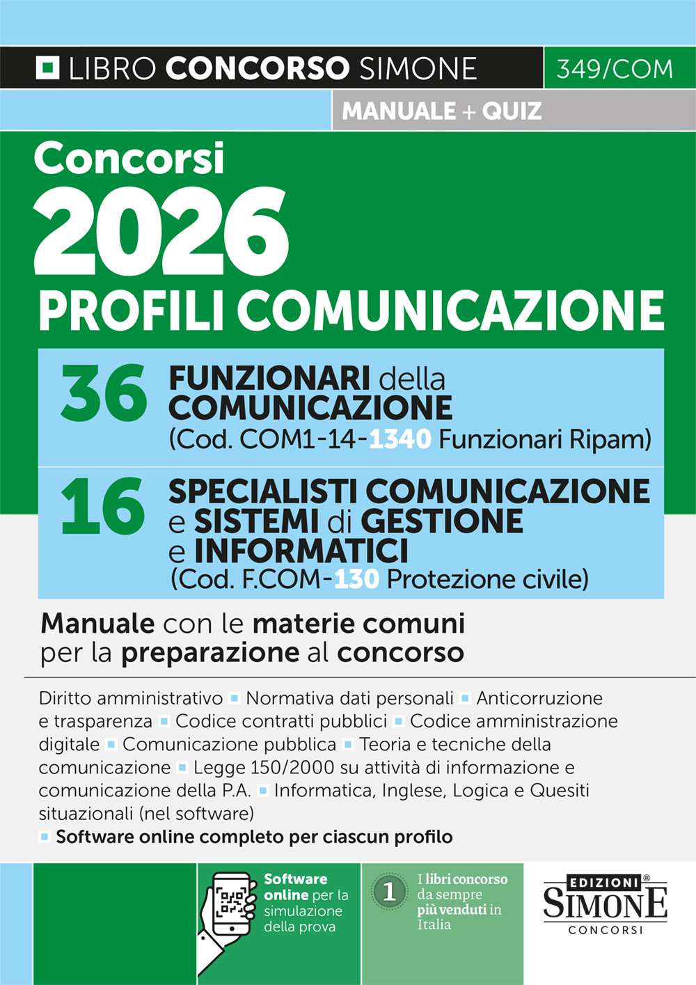 Concorsi 2026 Profili comunicazione – 36 Funzionari della comunicazione – 16 Specialisti comunicazione e sistemi di gestione e informatici – Manuale