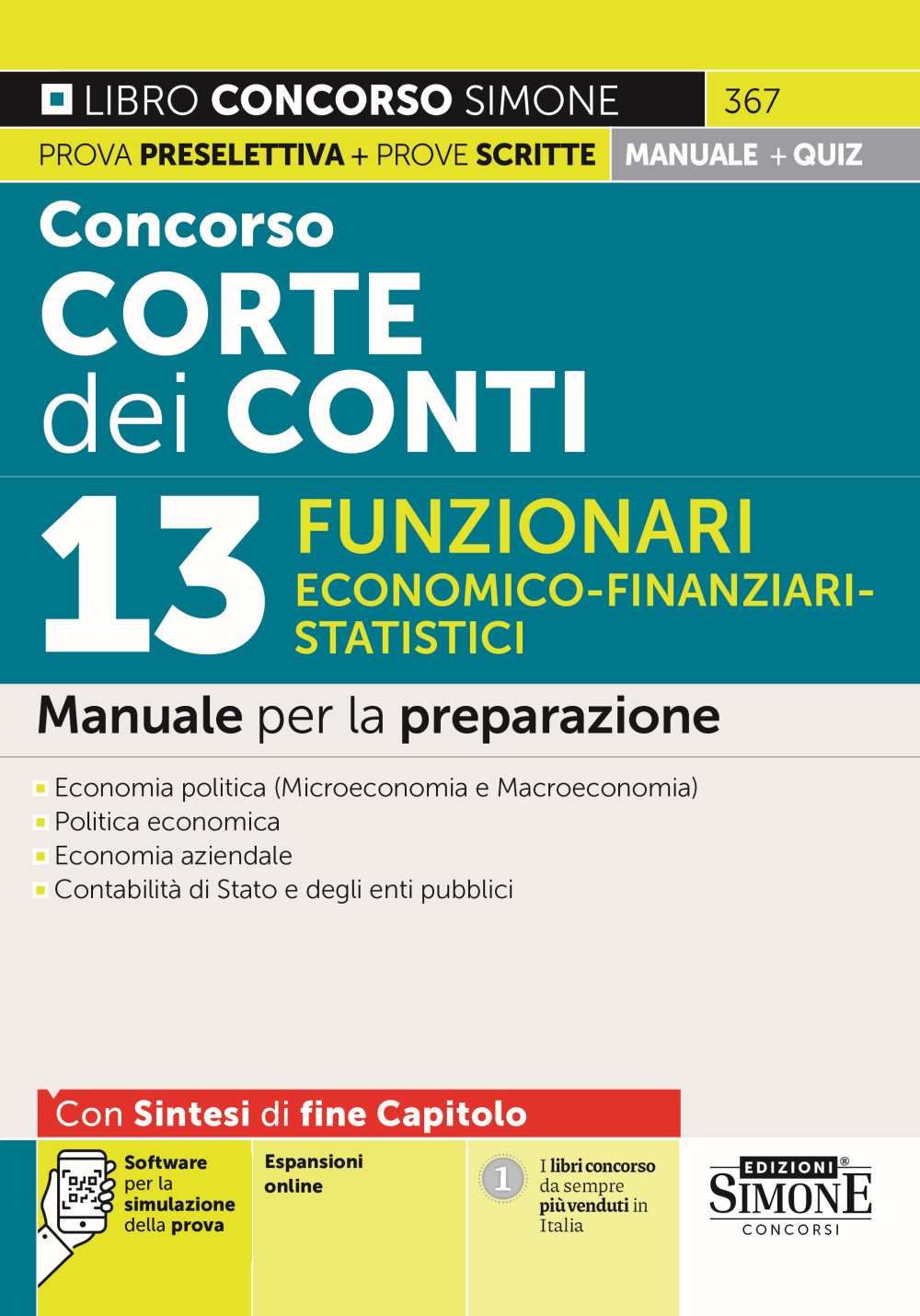 Concorso Corte dei Conti – 13 Funzionari Economico-Finanziari-Statistici – Manuale – 367