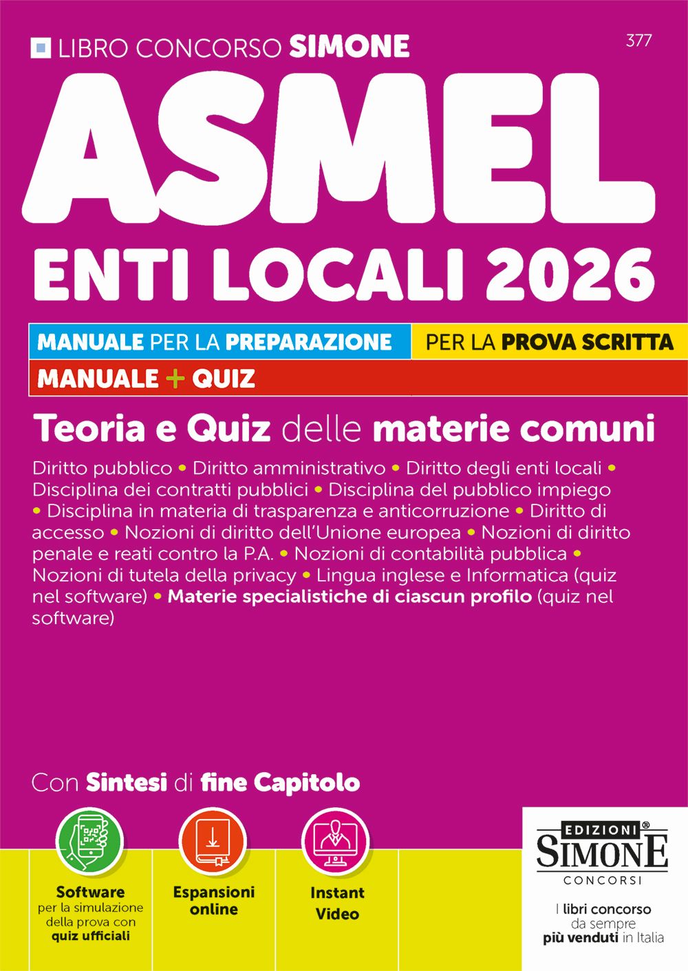 Concorso ASMEL Enti Locali 2026 – Manuale