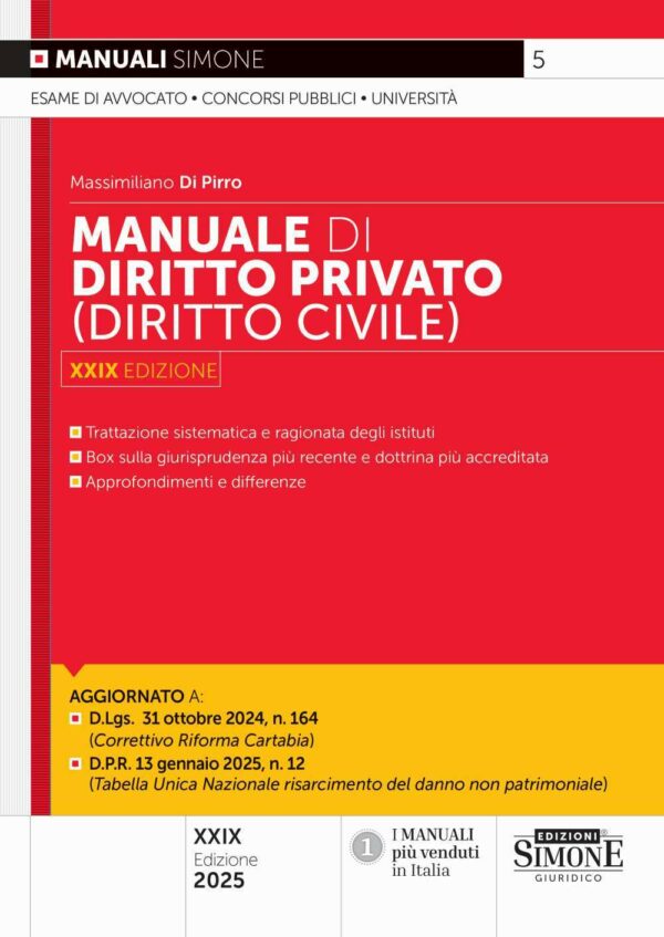 Manuale di Diritto Privato (Diritto Civile) 2025 - DI PIRRO