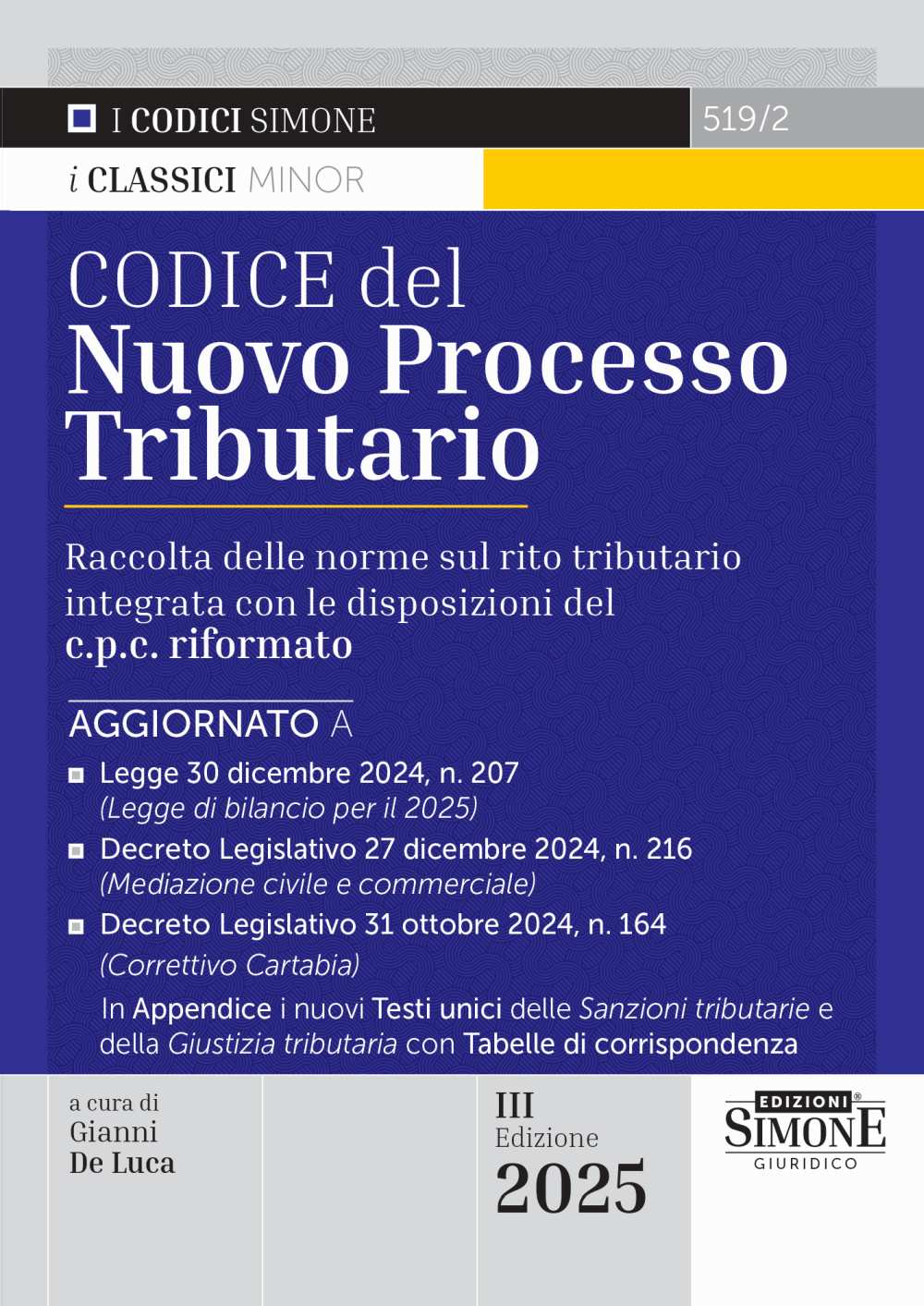 Codice del Nuovo Processo Tributario MINOR 2025