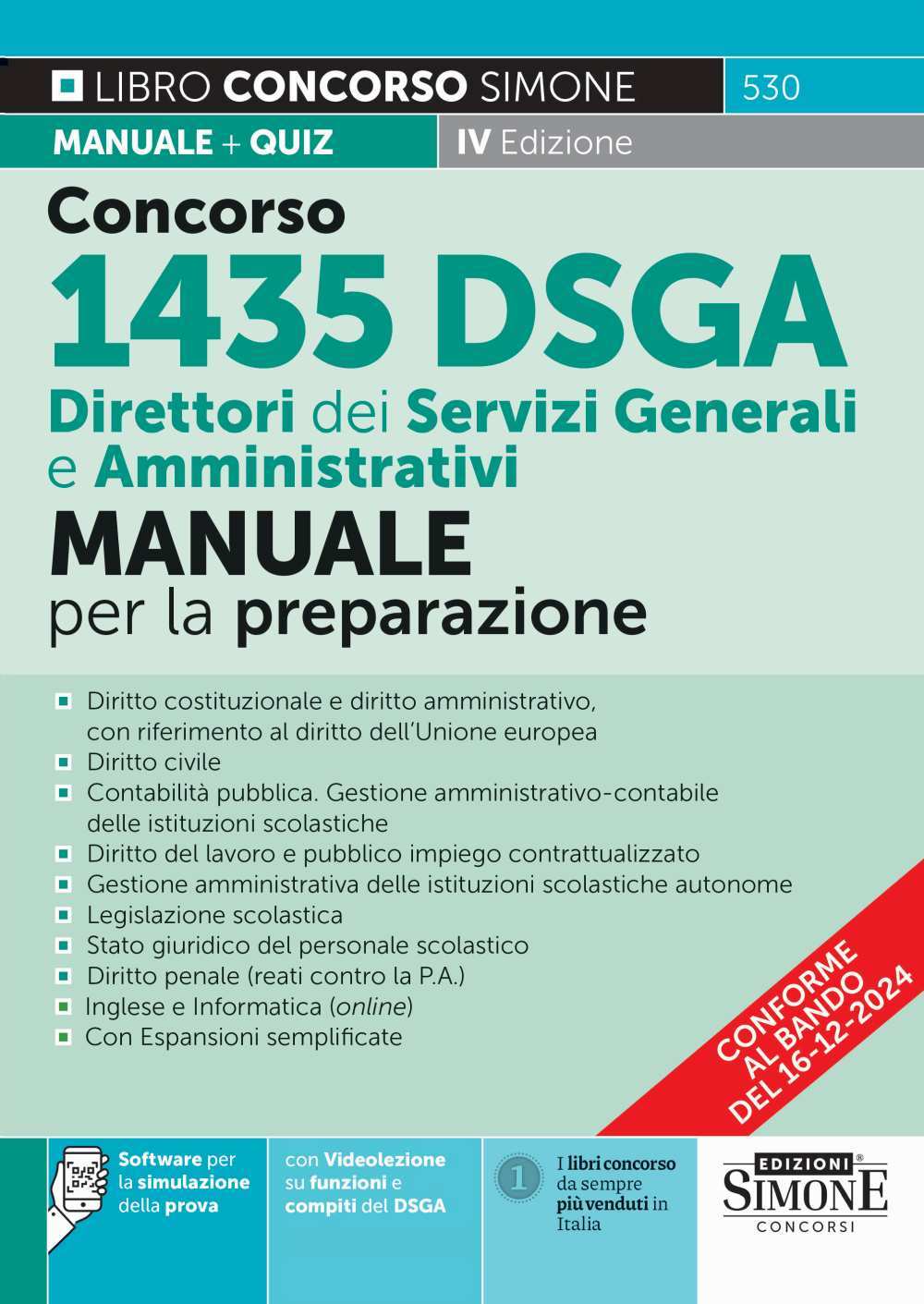 Concorso 1435 DSGA Direttore dei Servizi Generali e Amministrativi – Manuale