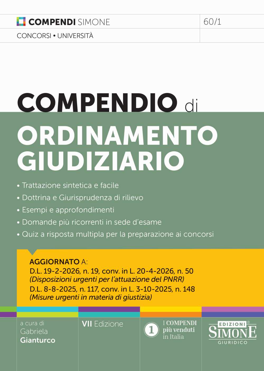 Compendio di Ordinamento Giudiziario 2026 - Gabriela Gianturco