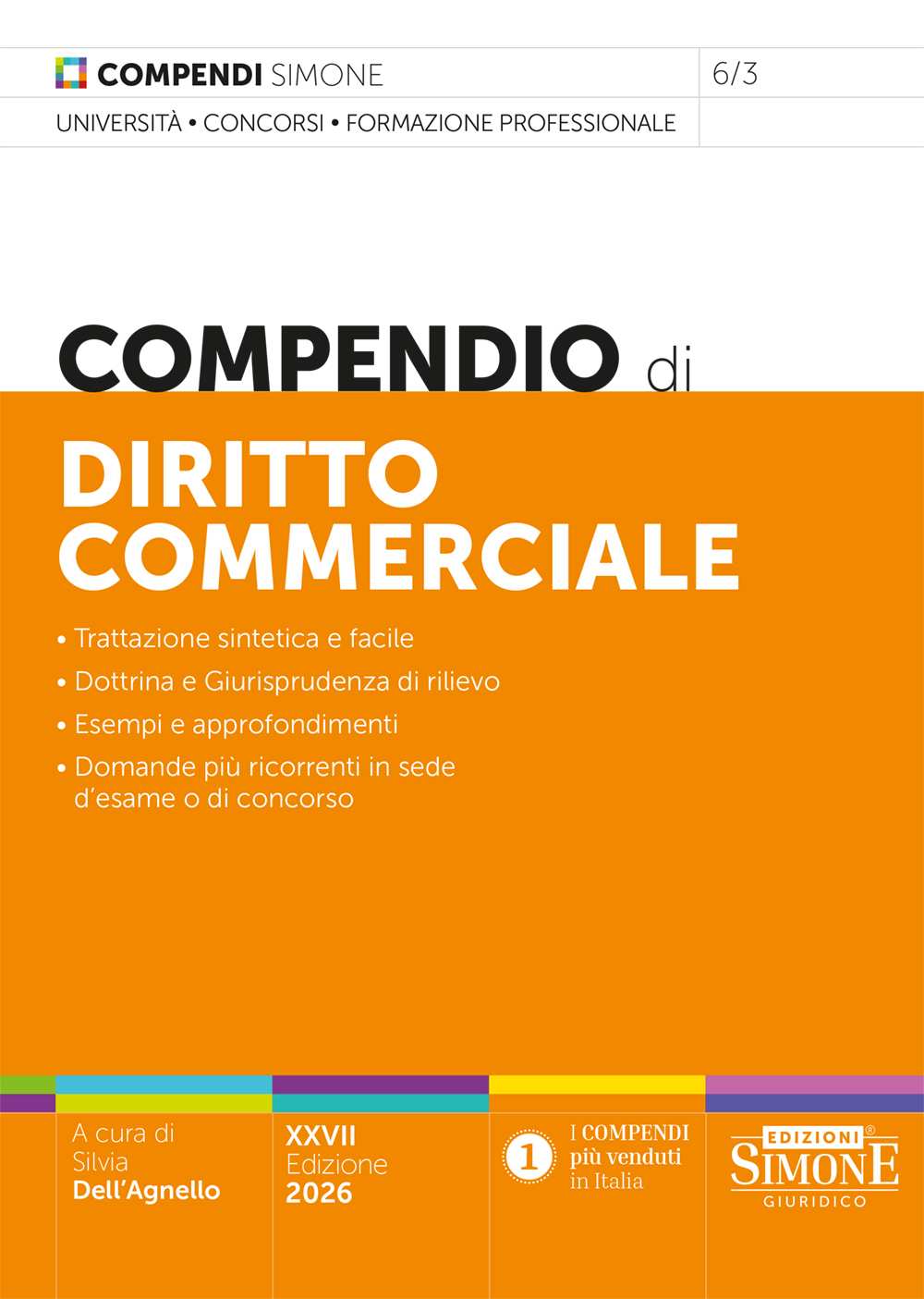 Compendio di Diritto Commerciale 2026 - Silvia Dell'Agnello