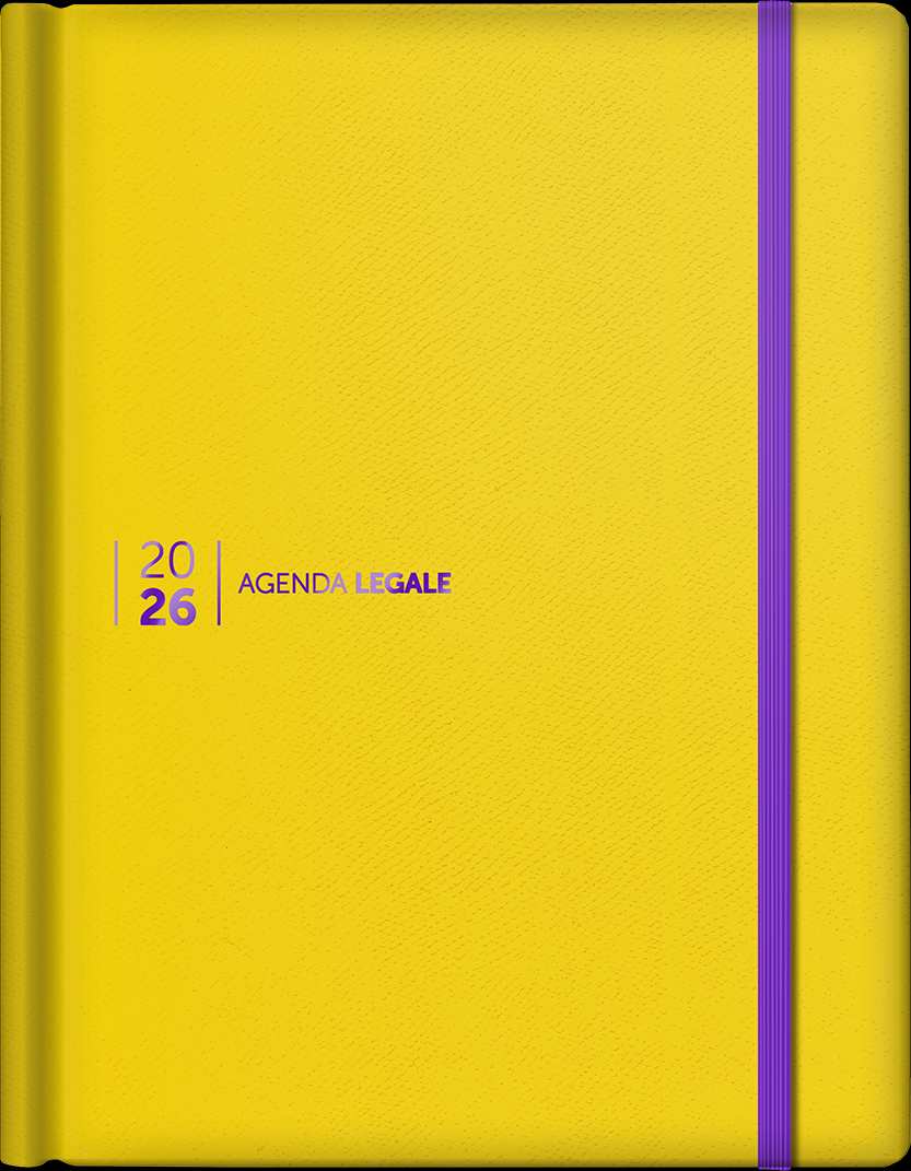 Agenda Legale 2026 Leather Gialla