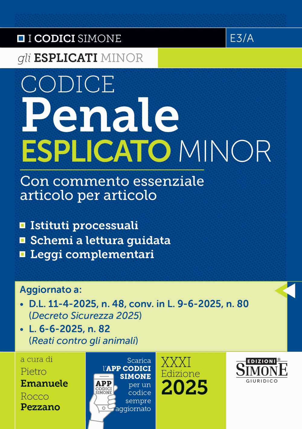 Codice Penale Esplicato Minor - Pietro Emanuele, Rocco Pezzano