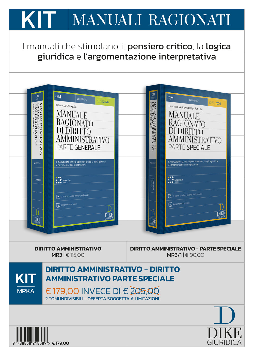 KIT Manuali Ragionati di Diritto Amministrativo. Parte Speciale 2025