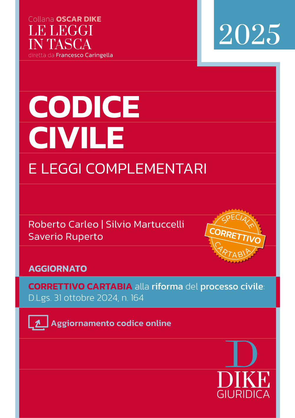 Codice Civile e leggi complementari Pocket 2025 - Carleo, Ruperto, Martuccelli