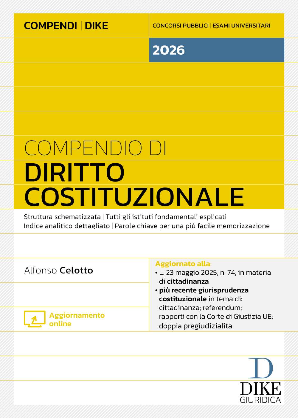 Compendio di Diritto Costituzionale 2026 - Alfonso Celotto