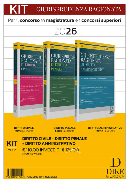 KIT Giurisprudenza Ragionata 2026 – Civile, Penale, Amministrativo - Salerno, Coraggio, Dimatteo, Succu, Caringella, Briccarello, Raimo