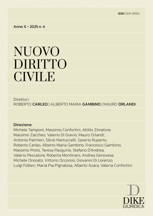 Nuovo Diritto Civile n. 4 – 2025 [Rivista]