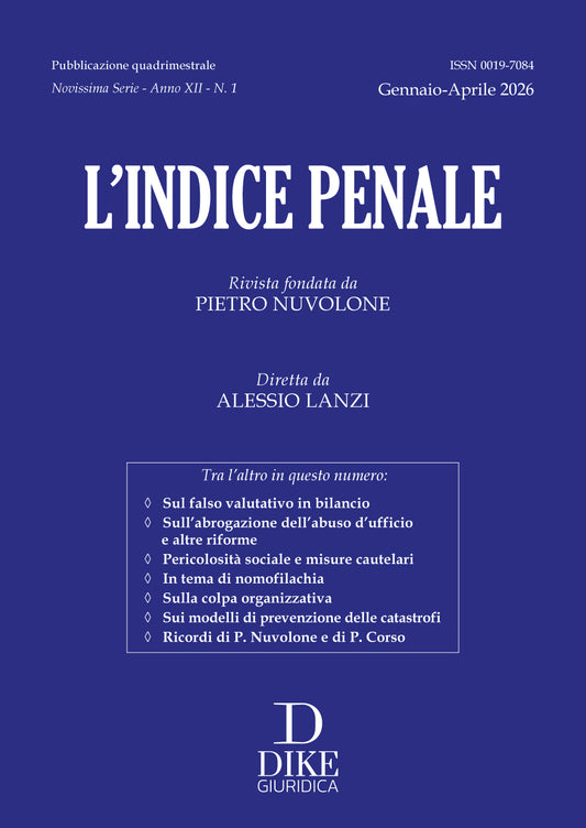 L’Indice Penale n. 1 – 2026 [Rivista]