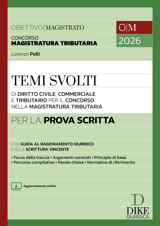 Concorso Magistratura Tributaria 2026 – Temi Svolti di Diritto Civile, Commerciale e Tributario per la Prova Scritta 2026