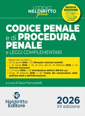 Codice penale e di procedura penale PLUS (ed. aprile 2026) - S. Piancastelli