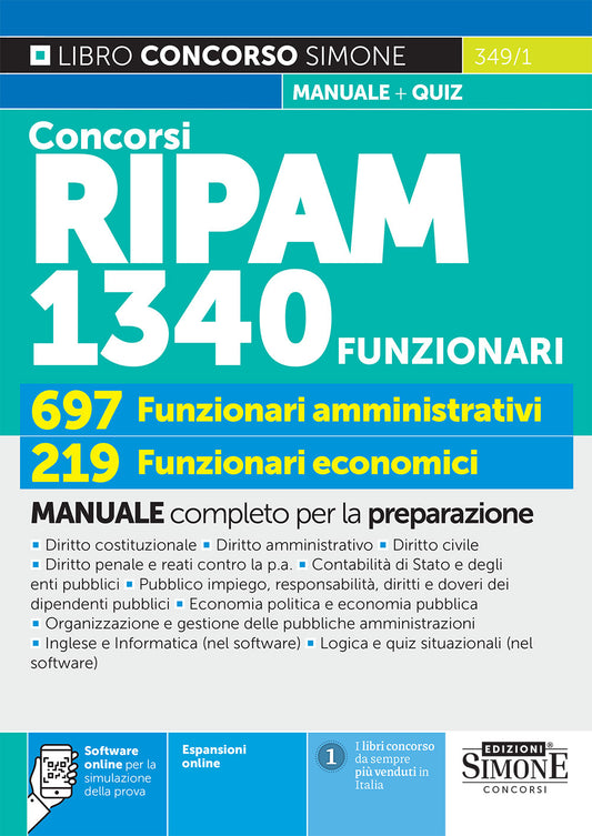 Concorsi RIPAM 1340 Funzionari – 697 Funzionari amministrativi – 219 Funzionari economici