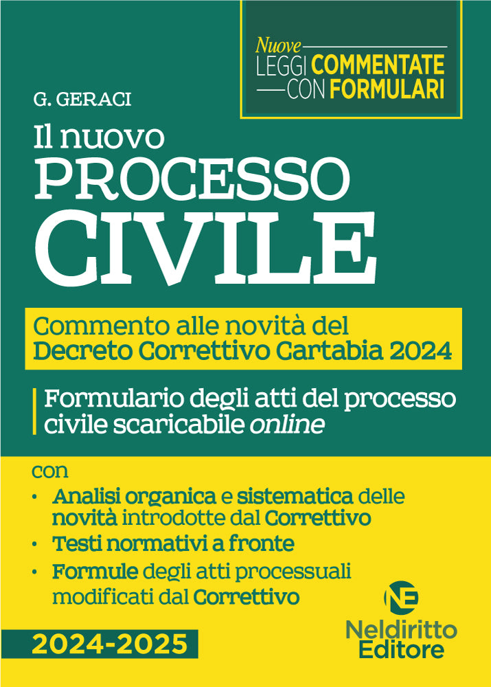 Nuovo processo Civile. Commento alle novità del Decreto Correttivo Cartabia del 2024 (con FORMULARIO scaricabile online)