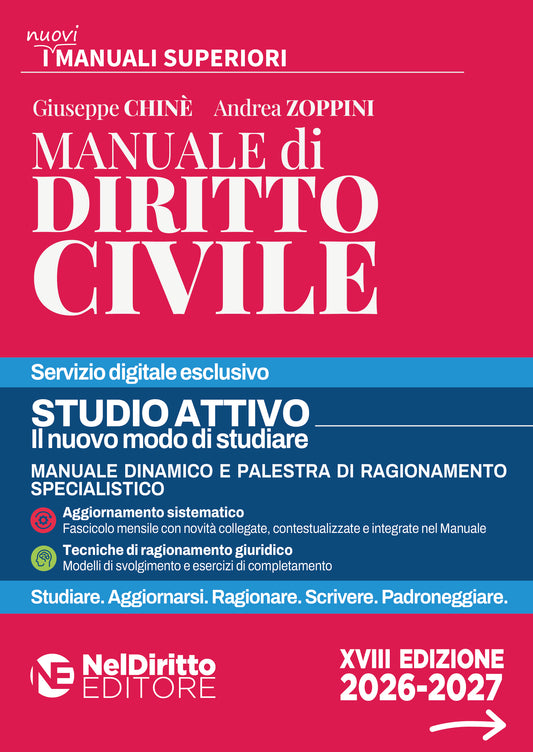 PREORDINE Manuale superiore di Diritto civile 2026/2027 - G. Chinè, A. Zoppini, R. Garofoli