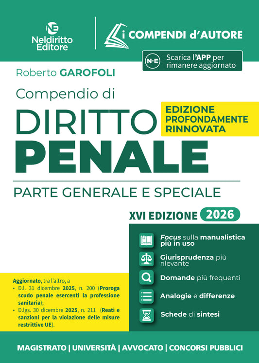 Compendio di Diritto Penale 2026 - GAROFOLI
